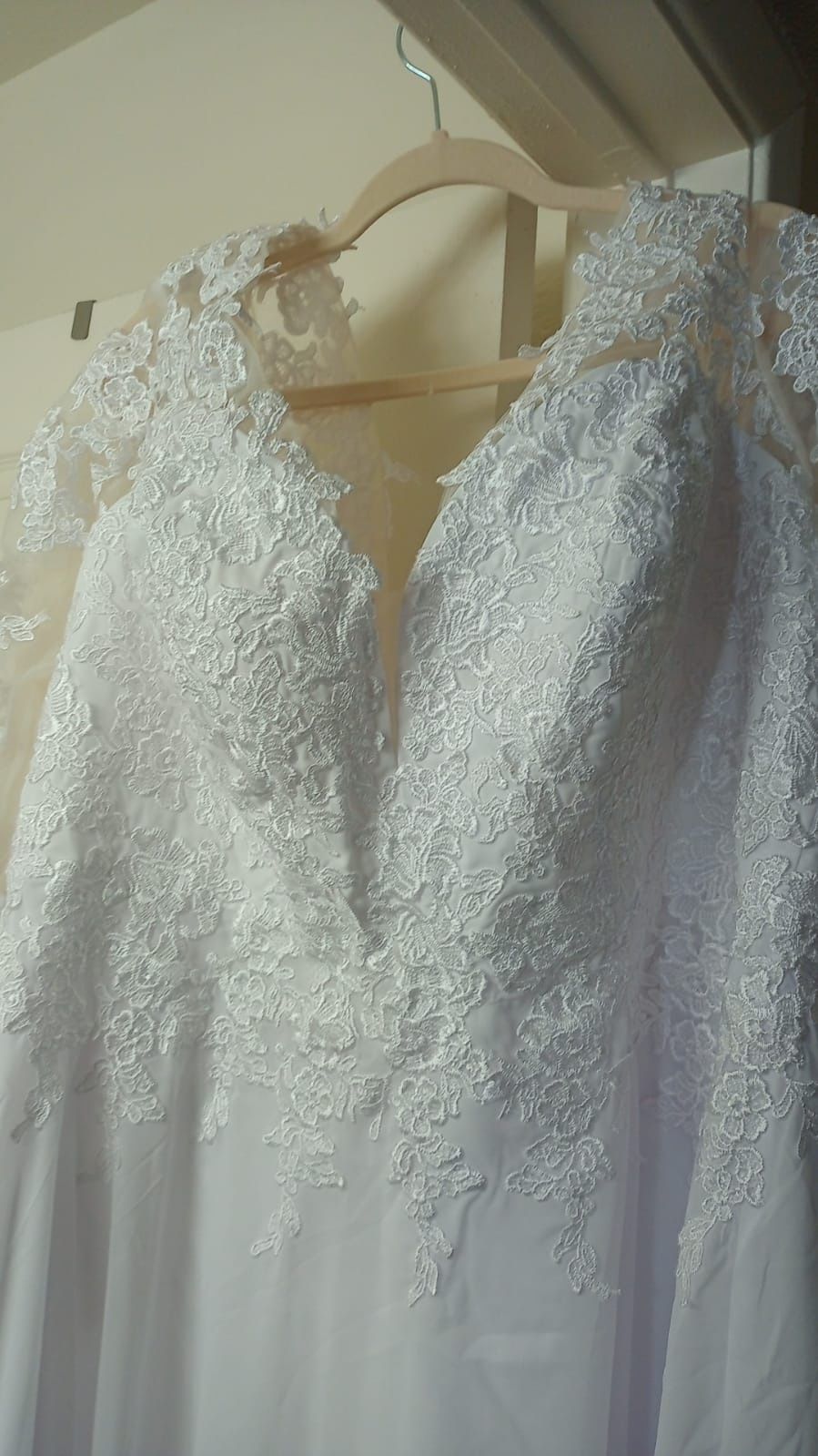 Wedding Dress Vneck Plus Size