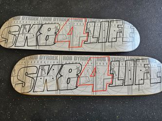Two Rob Dyrdek SK8 4 LIFE Skateboard Decks - Autographed by Rob Dyrdek!