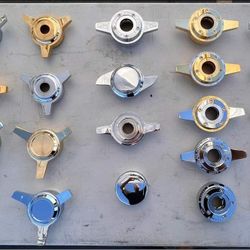 Locking Knockoffs All Chrome With Metal Chips For Wire Wheels