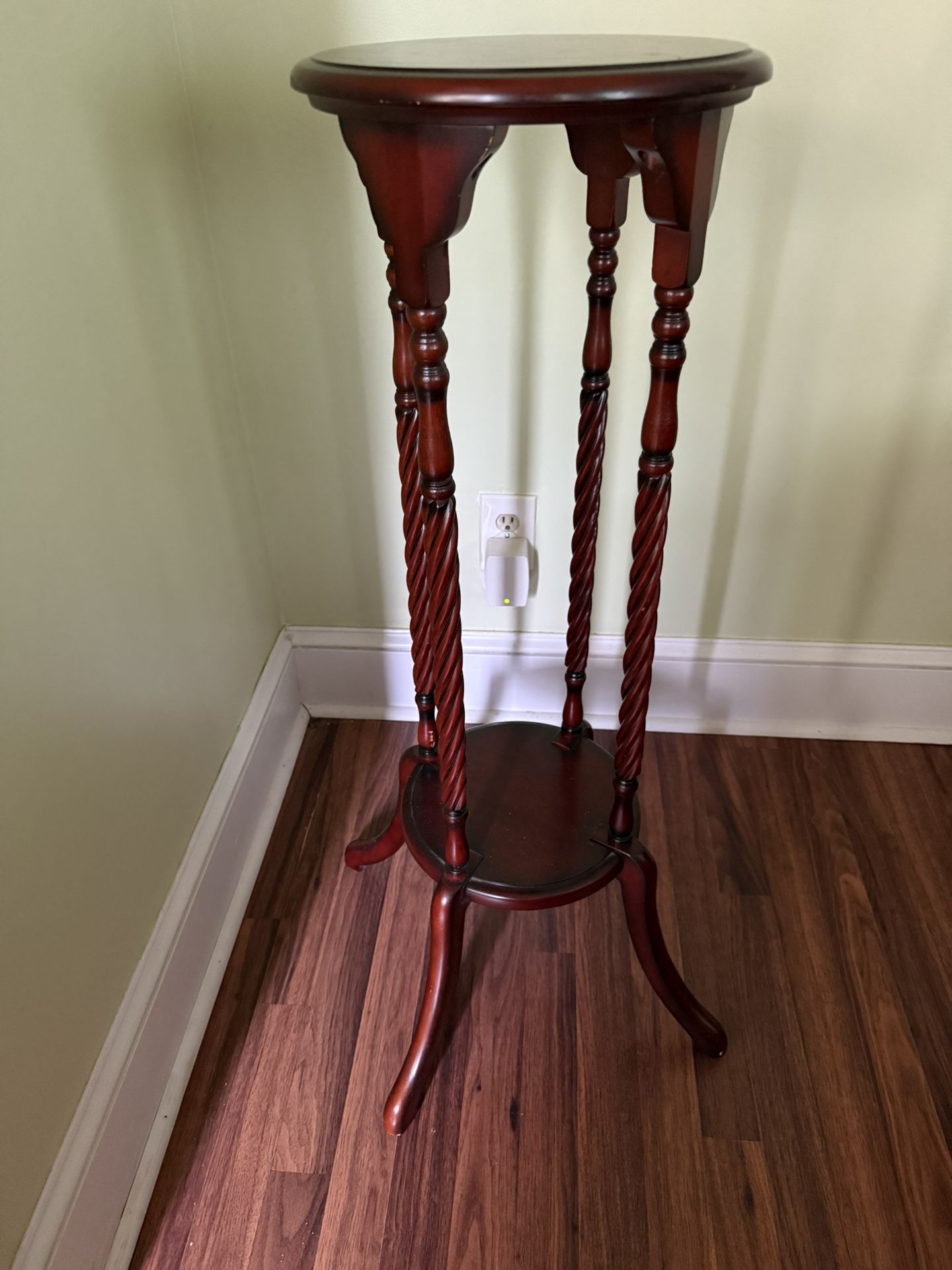 Antique Barley Twist Plant Stand Display Table 38” Tall