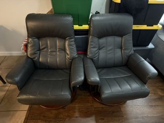Grey Leather Recliners