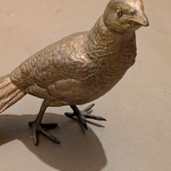 Vintage Brass Pheasant Bird Statue.  Great Condition. 