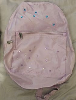 Pink Kids Backpack with Rhinestone Gems
