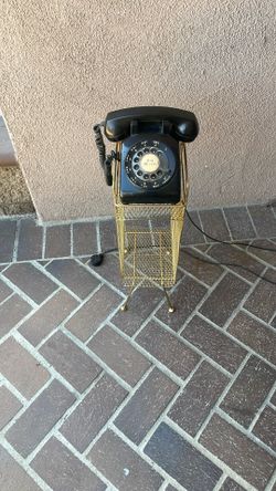 Vintage 1950s Telephone And Stand. 