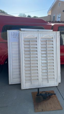 Wood white shutters