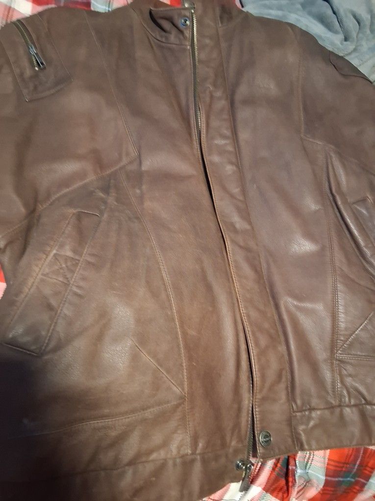 Wilson's Leather Brown Leather Jacket.