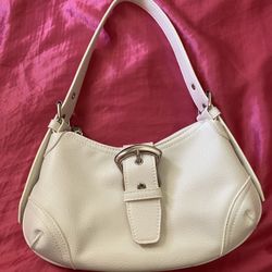 Curved Buckle Shoulder Bag - Wild Fable - White