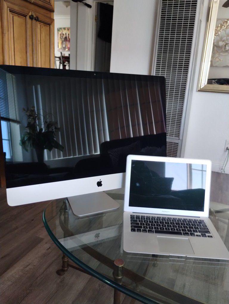 Mac Book Pro And Mac Desktop With Power Supply