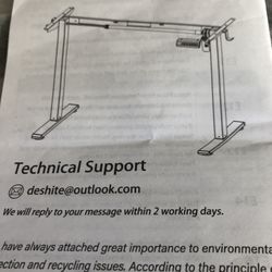Standing Desk Frame Electric Adjustable Legs, Stand up Desk Frame Workstation Desk Base, Adjustable Standing Desk Legs, 3 Memory Height Settings,