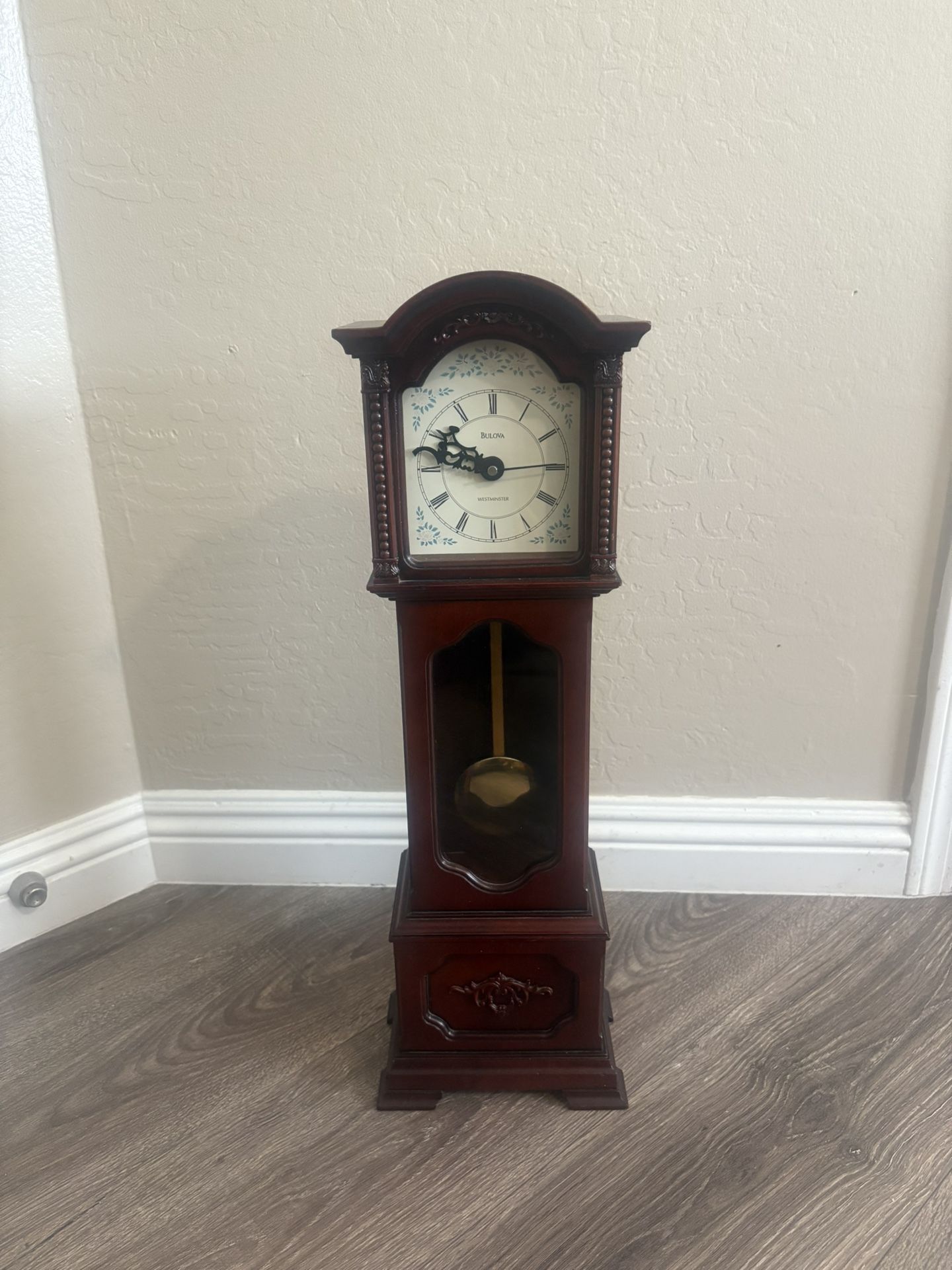 1980s Bulova “Mini Boutique Series" Mini grandfather Clock