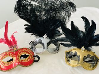 3 Mardi Gras Masquerade Mask - $38