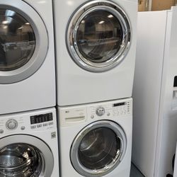 LG Front Loading Washer And Stackable Gas Dryer Set