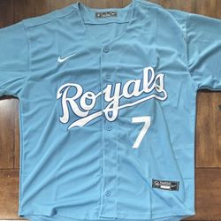 Bobby Witt Jr. #7 Kansas City Royals Alternate Light Blue Jersey Adult XL