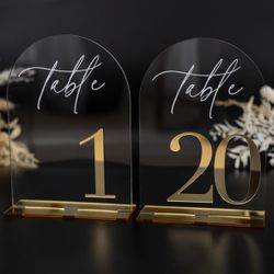 Acrylic Table Numbers 1-20