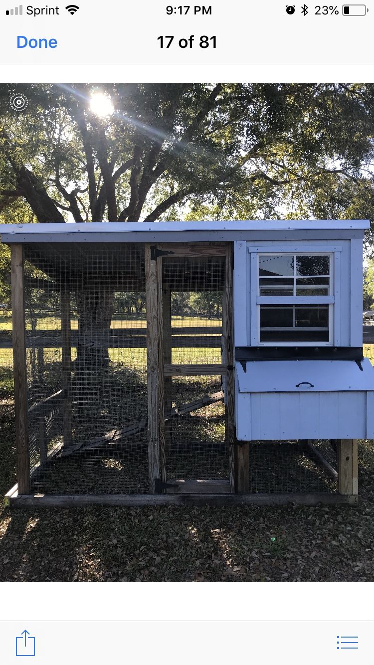 Lightly used chicken coop