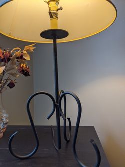 Black Table Lamp, NO Lampshade