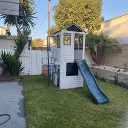 Kids swing set and slide set