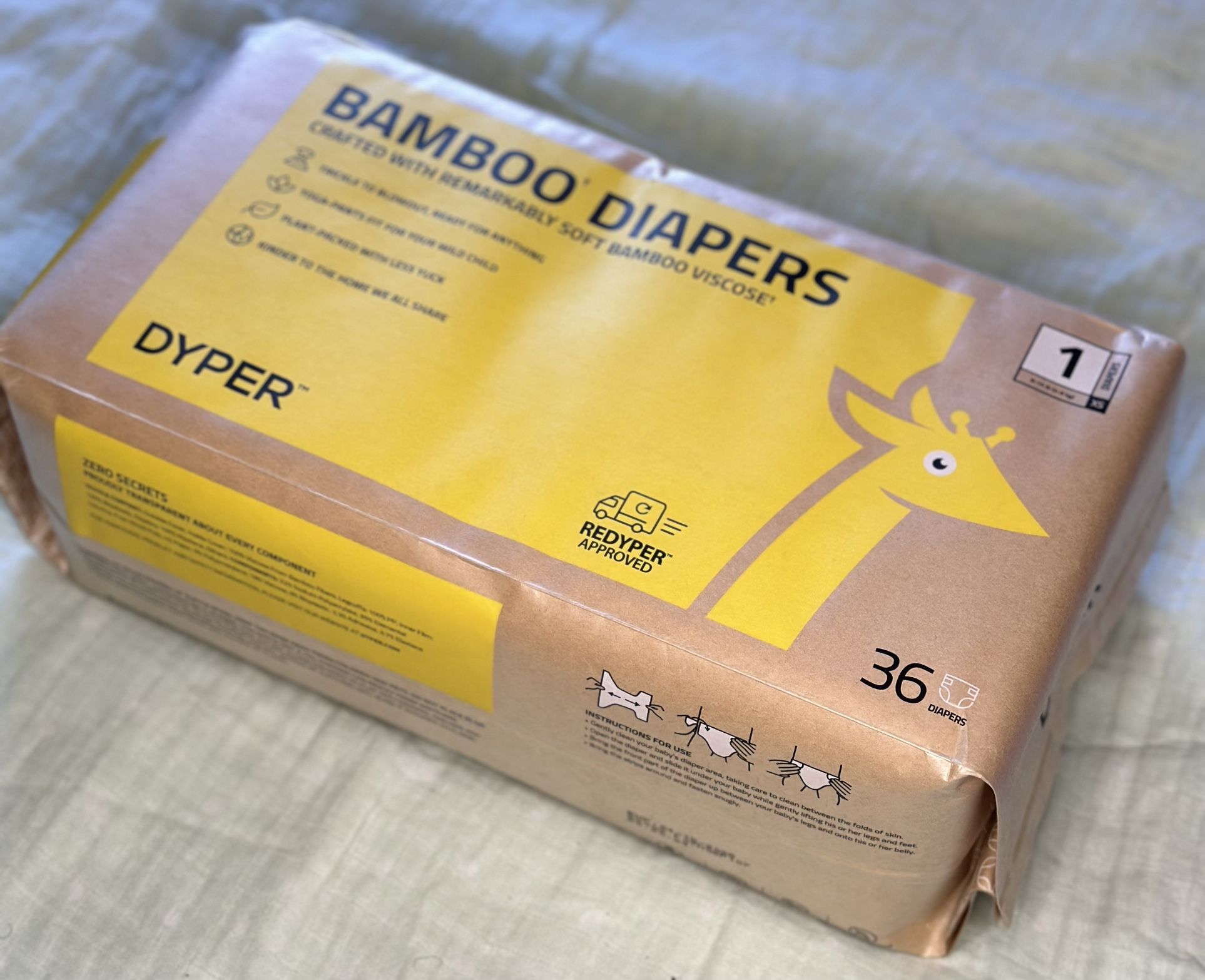 Bamboo Diapers By Dyper Size 1