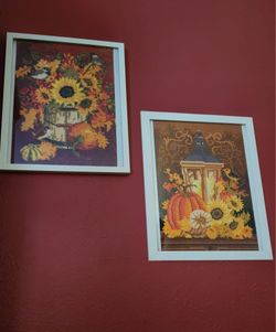 Framed Fall Diamond Art Set – Sunflowers, Lantern, Pumpkins & Birds