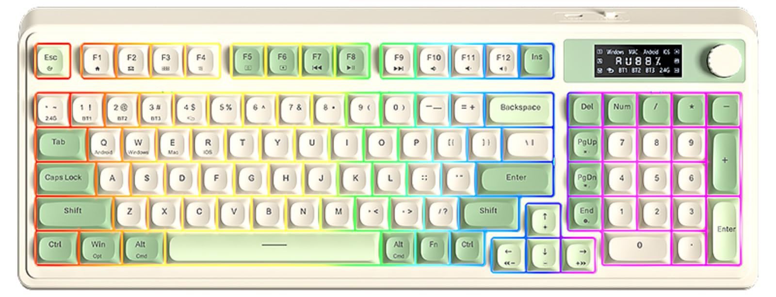 AULA S99 Pro Wireless Keyboard, Display Screen & Media Knob