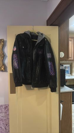 Amazing New York Giants Pu Leather Coat