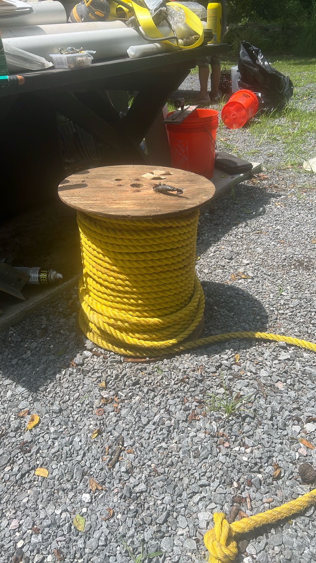 1 inch nylon industrial rope approximately 50 feet