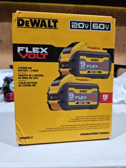 New Dewalt Flex VOLT 9ah 20 V 60v Batteries 