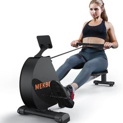 Magnetic Rowing Machine 350 LB Weight Capacity, Foldable Rowing Machines for Home Use with 16 Levels Adjustable Resistance, LCD Monitor, Stable Tablet
