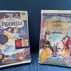 Disney Sleeping Beauty Cinderella VHS Sealed