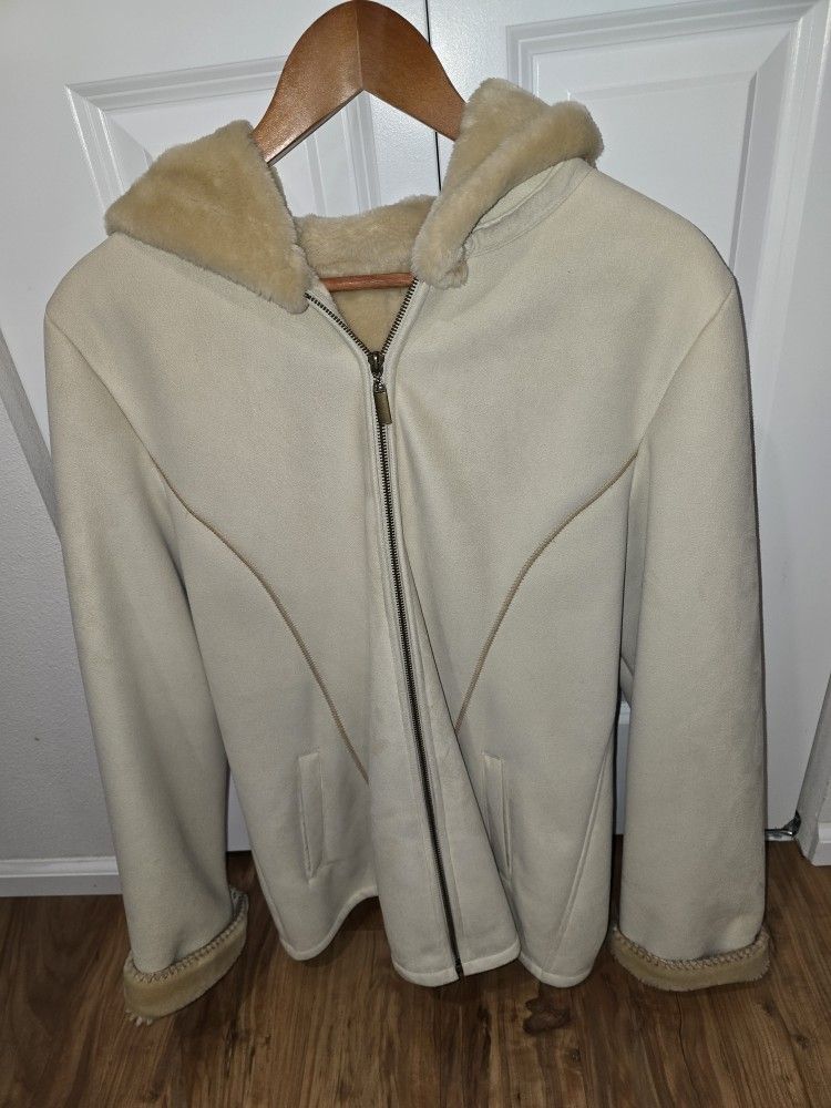 Marvin Richards Faux Leather Coat - Size Medium