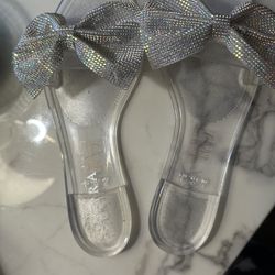 Clear Bow Sandals