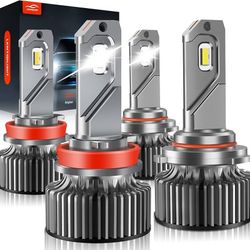LAWTOOLIGHT H11/H8/H9 9005/HB3 LED Headlight Bulbs,60W 12000LM 600% Super Brighter LED Headlights Conversion Kit, CanBus Ready,Halogen Replacement, 65