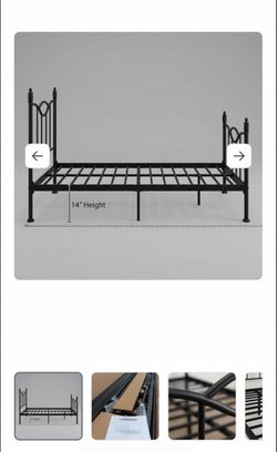 Relyblo queen size metal bed frame