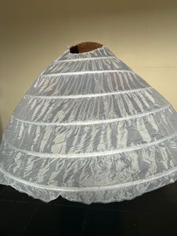 Women Crinoline Petticoat 6 Hoop Skirt Full A-Line Slips Puffy