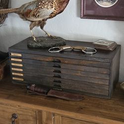 Antique C & E Marshall Co Wooden Drawer Box