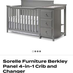 Baby Crib And Mattress 