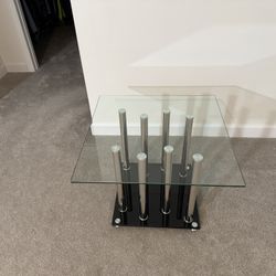 Glass Table End Table Set