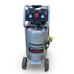 USED 20 Gal.165 Psi Vertical Electric Oil-Free Quiet Air Compressor 