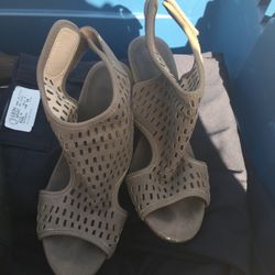 Brown Wedge Shoes Size 7