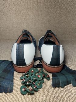 Polo Ralph Lauren golf white leather green tartan plaid  display picture 2