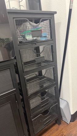 Black Standing Storage Cabinet