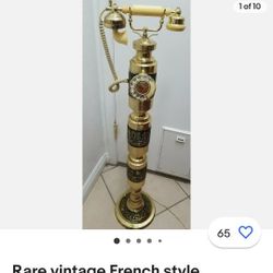 Rare Antique Brass Rotary Phone