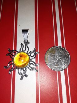 925.Silver sun pendant