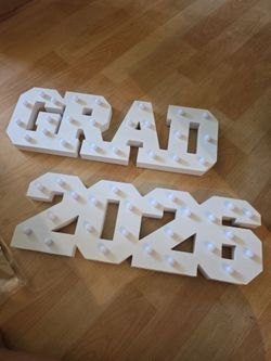 Light up 2026 Graduation decoration letters