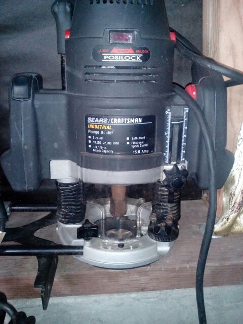 Sears Craftsman Industrial Plunge Router 3 1/2-hp 15.0 Amp 1/4, $1oo