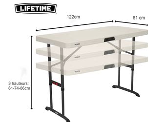 Foldable, Adjustable Table