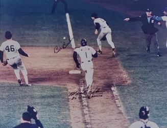 Bill Buckner & Mookie Wilson Signed 16x20 Photograph