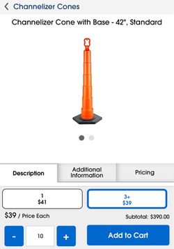 42-Inch Channelizer Cone with Base