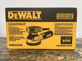 New DeWalt DWE6423 12V 5" Variable Speed Random Orbital Sander