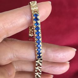 14K Sapphire Bracelet 